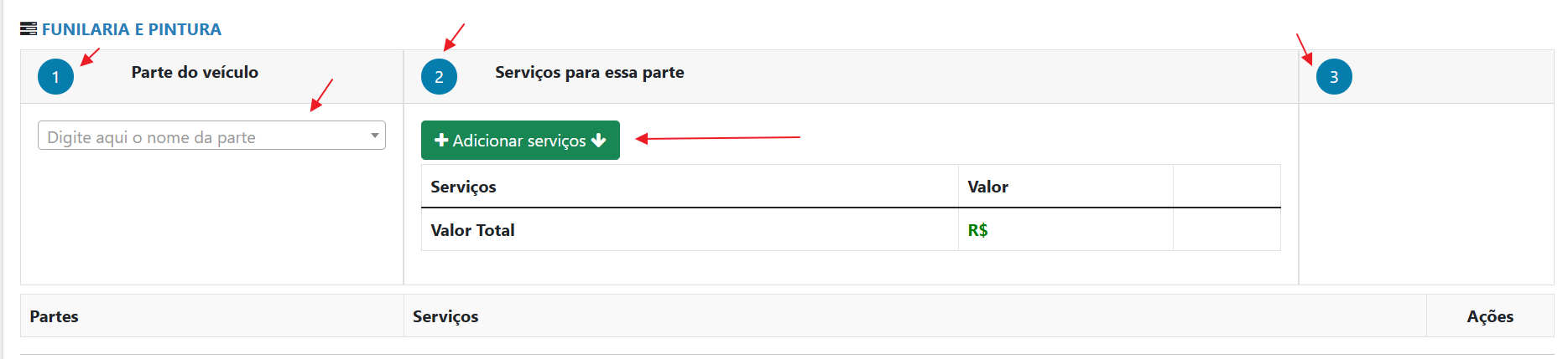 Seção de Funilaria e Pintura